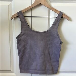 Universal Purple Ribbed Women's Tank Top
